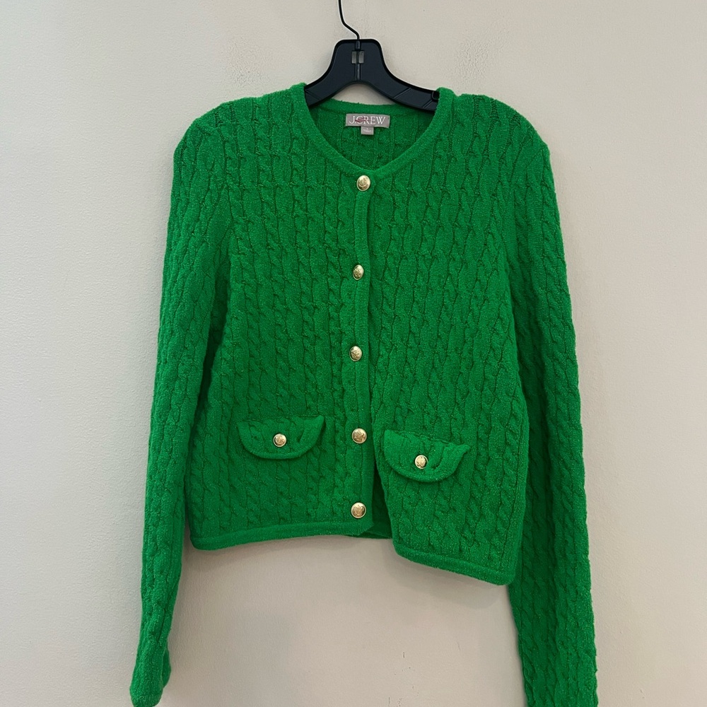 J. Crew Vibrant Green Cardigan - Picture 5 of 15